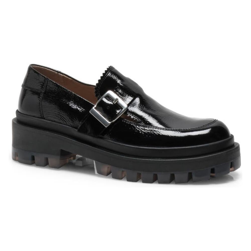 Free People Mackenzie Black Patent Leather Loafers Black Size EU 41 US 11